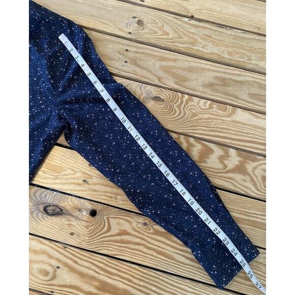 Stitch Note Long Sleeve Patterned Button Up Shirt Size Medium Men’s Black - Picture 8 of 8